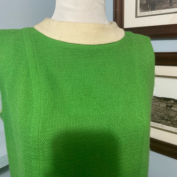 1960s Mod Vintage Green Dress - Picture 3 of 7
